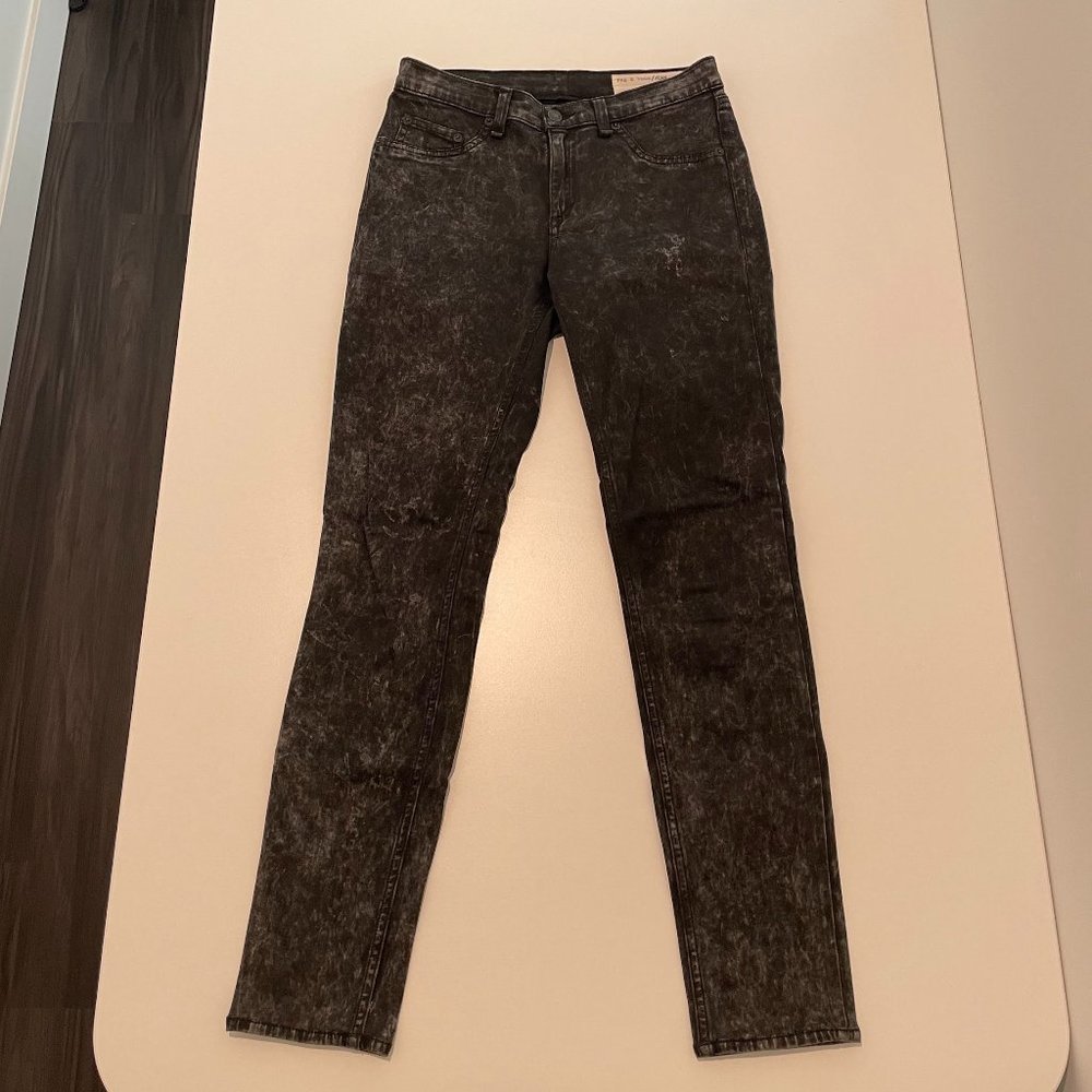 Rag & Bone Jean Rosebowl Black Skinny Pants W1503O163 Size 29